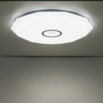 Светильник 67 см, 100W, 3000-5500К с Алисой, Citilux Диамант Смарт CL713A100G Хром, с пультом