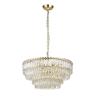 Подвесная люстра 60 см, Favourite 4781-12P Adamas, золото