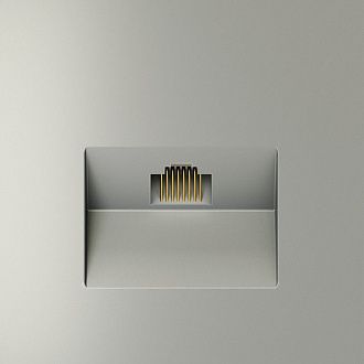 Розетка компьютерная встраиваемая Voltum S70 RJ45 кат.6, сталь пластик Soft touch VLS060105