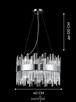 Светильник MD.6025 СHROME/ХРОМ  D400/H1200/1/LED/...W 4500K ASK2 DZN22-05