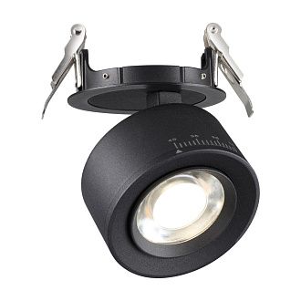 LED светильник 8 см, 18W, 4000K, Novotech Spot Eddy 358944, черный, вр 7,5 см