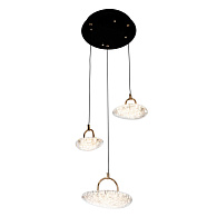 Подвесной светильник 33*33*195 см, LED 24W, 3000 / 6000K, Черный, Золото MODESTYLE MS.2326.3