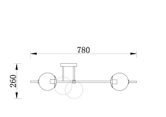 Светильник 78 см, Freya FR5205PL-06BS, латунь