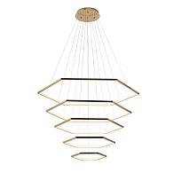 Светильник 120+100+80+60+40 см, 5*LED*122W, 3000К Loft It 10016/5 Ring, Золото