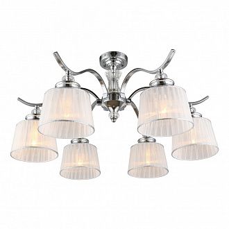 Потолочная люстра Omnilux Arosio OML-88407-06, диаметр 80 см, хром