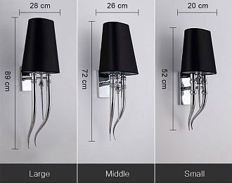 Бра Crystal Light Brunilde Ipe Cavalli H92 Silver/Black 32*32*32 см, 2*E27*60W, ImperiumLoft 44.198, Серебристый