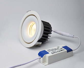 Встраиваемый светильник 11 см, 12W, 3000К, Italline IT06-6017 white 3000K, белый, вр 9,5 см