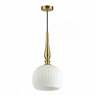 Подвес Odeon Light Runga 4766/1 диаметр 30 см, белый/бронзовый