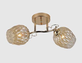 Люстра L480 x W210 x H230, мм, 2*40W (80W), CHROME (Хром) Rilon 06718/2 GOLD