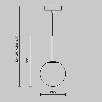 Светильник 15 см, Maytoni Basic form MOD321PL-01G1, золото