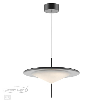 Светодиодный светильник 38 см, 16W, 3000K, Odeon Light Steka 5012/16L, черный