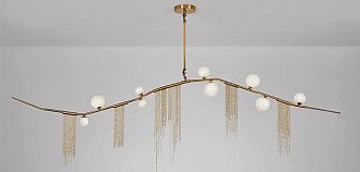 Подвесной светильник Адель Cherry Bomb Chandelier 7 260*24*190 см, 7*G9*40W, ImperiumLoft 40.1105, Латунь