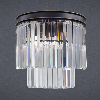 Настенный светильник Citilux Мартин CL332321,  черный,  прозрачный хрусталь