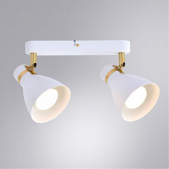 Светильник потолочный 36*11*16 см, 2*E27 белый Arte Lamp Fafnir A5047PL-2WH