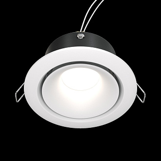 Светильник, 10 см, белый, Maytoni Yin DL030-2-01W, встраиваемый, вр 8,5 см