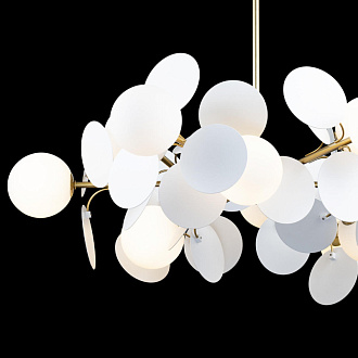 Подвесная люстра Loft IT Matisse 10008/12 white, диаметр 75 см, золото-белый