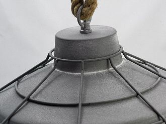 Подвесной светильник Lussole Loft GRLSP-9878, диаметр 47 см, серый