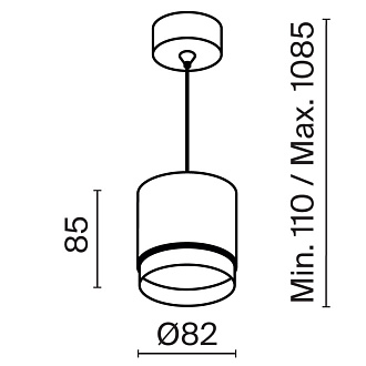 Подвесной светильник 8,2*11*108,5 см, 1 GX53*15W Polar P088PL-GX53-MG Maytoni Pendant, Матовое Золото