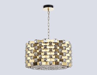 Подвесная люстра с хрусталем **29-120 см, 12*E14*40W, K, Ambrella Light High Light LH41003, латунь