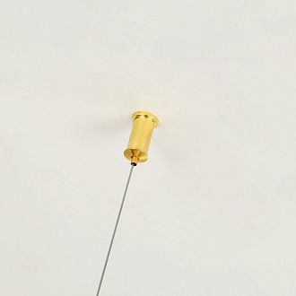 Подвесная люстра Favourite Monilibus 4015-12P, D800*H120/1120, светлого золота, плафон в виде объемного обруча состоит из прозрачных хрустальных восьмигранников