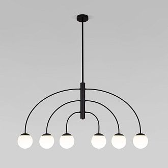 Светильник 111*13*59-139 см, 6*E27*40W, Eurosvet Cenacolo 30179/6, черный, a069124