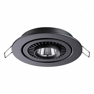 LED светильник 11 см, 9W, 4000K, Novotech Gesso 358816, черный, вр 9 см