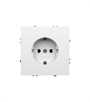 Розетка встраиваемая Voltum S70 с заземлением 16А, белый  пластик  VLS040101