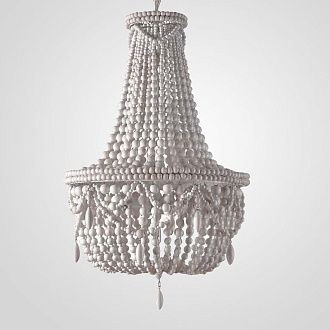Люстра Anselme White Wood Large Chandelier 50*50*70 см, 5*E14*40W, ImperiumLoft 40.1934-0, Белый