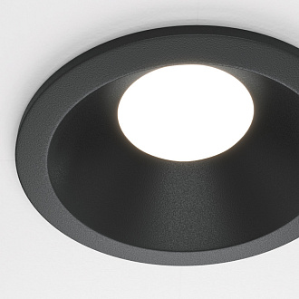 Светильник, 8 см, черный,  Maytoni Zoom DL032-2-01B, встраиваемый