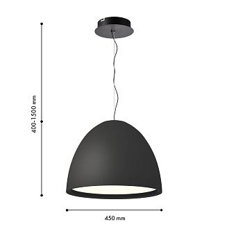 Подвес *45*40-150 см, 1*LED*38W, 3000K, Favourite Halva 4812-4P, черный