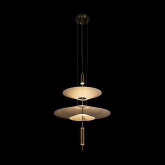 Подвесной светильник 50*83 см, 3*GU5.3*20W  LOFT IT Skylar 10244/B Brass латунь