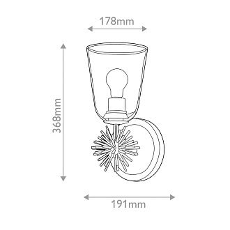 Бра Elstead Lighting, Арт. STARING-1WB-DG-CLEAR