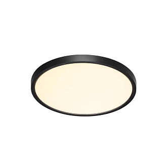 Cветильник 30*2,5 см, LED 24W, 3000/4000 К, IP40, белый/черный, пластик Sonex Alfa Black, 7660/24L