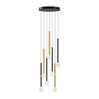 Каскадная люстра 42*42*360 см, LED*23W, 3000K, Maytoni Bubble Dream MOD383PL-L20BBS3K, черный