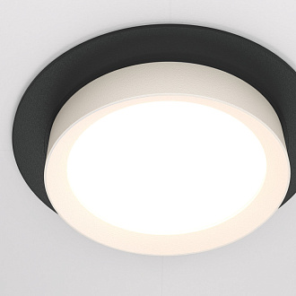 Светильник 11 см Maytoni DL086-GX53-RD-BW черный/белый, вр 9,5 см