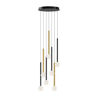 Каскадная люстра 42*42*360 см, LED*23W, 3000K, Maytoni Bubble Dream MOD383PL-L20BBS3K, черный