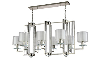Люстра 108 см Crystal Lux NICOLAS SP8 L1000 NICKEL/WHITE никель/прозрачный