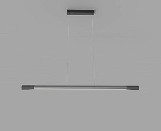Линейный подвесной светильник 127 см, 18W, 3000K, Italline IT013-6020 black/silver 3000K, черный-серебро