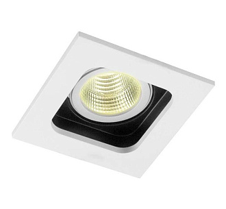 Встраиваемый светильник Donolux DL18614/01WW-SQ White/Black Белый/черный, вр 8,9 см