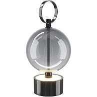 Настольная лампа светодиодная аккумуляторная 24.5 см, 3W, 3000K, Maytoni Double Moon MOD478RL-L3B3K, черный