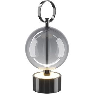 Настольная лампа светодиодная аккумуляторная 24.5 см, 3W, 3000K, Maytoni Double Moon MOD478RL-L3B3K, черный