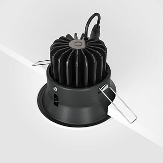Светильник, 9.8 см, 12W, 3000К, белый, теплый свет, Maytoni Zoom DL031-2-L12W, встраиваемый LED, вр 8,5 см