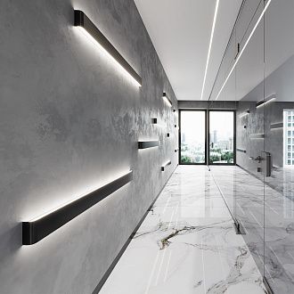 Светодиодный светильник 120 см Odeon Light Framant 4294/40WL, 40W LED, 3000K, черный