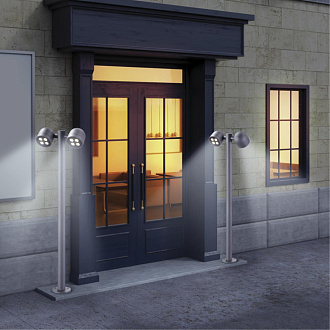 Уличный светодиодный светильник Novotech Galeati 358116, 20W LED, 3000K, темно-серый