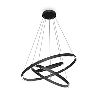 Подвесная люстра 80*140,5 см, LED, 107W, 3000К-4000К, Maytoni Rim MOD058PL-L100BK черный