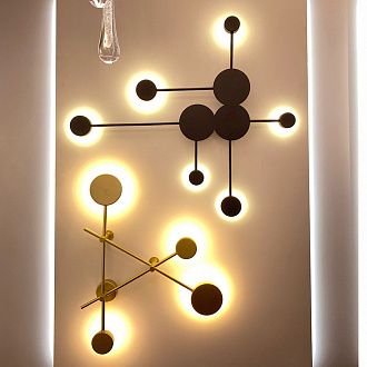 Бра 78*92 см, 24W, 4000K, Kink Light  ФИРС 2206,19, черный