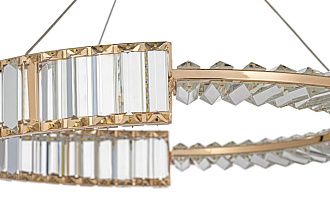 Люстра *60* см, Led лента*LED*48W, 3000K, Arti Lampadari Carini Carini L 1.5.60.101 G, Золото