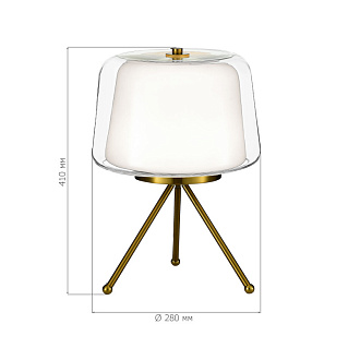 Настольная лампа 29*41 см, LED, 16W,  3000К, ST-Luce PANDORA SL6127.304.01 латунный