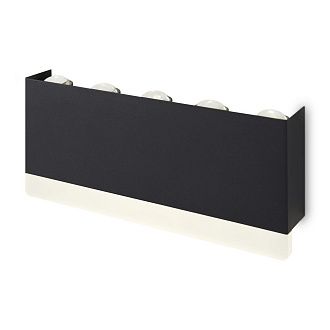 Бра 24*10,5*-3,5 см, *LED*10W, 4000K, Freya Поток / Flux FR6158WL-L10B, Черный