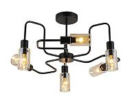 Люстра Ø560 x H350, мм, 6*40W (240W), BLACK (Черный) Rilon 74811/6 BLACK